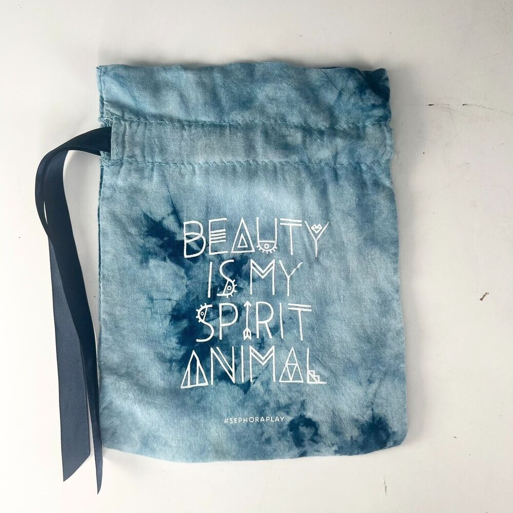 Sephora Beauty is My Spirit Animal Tie-Dye Cloth MakeUp Delicates Travel Bag New